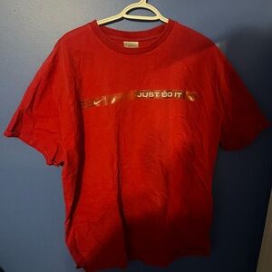 Nike Men's Red Just Do It Tee